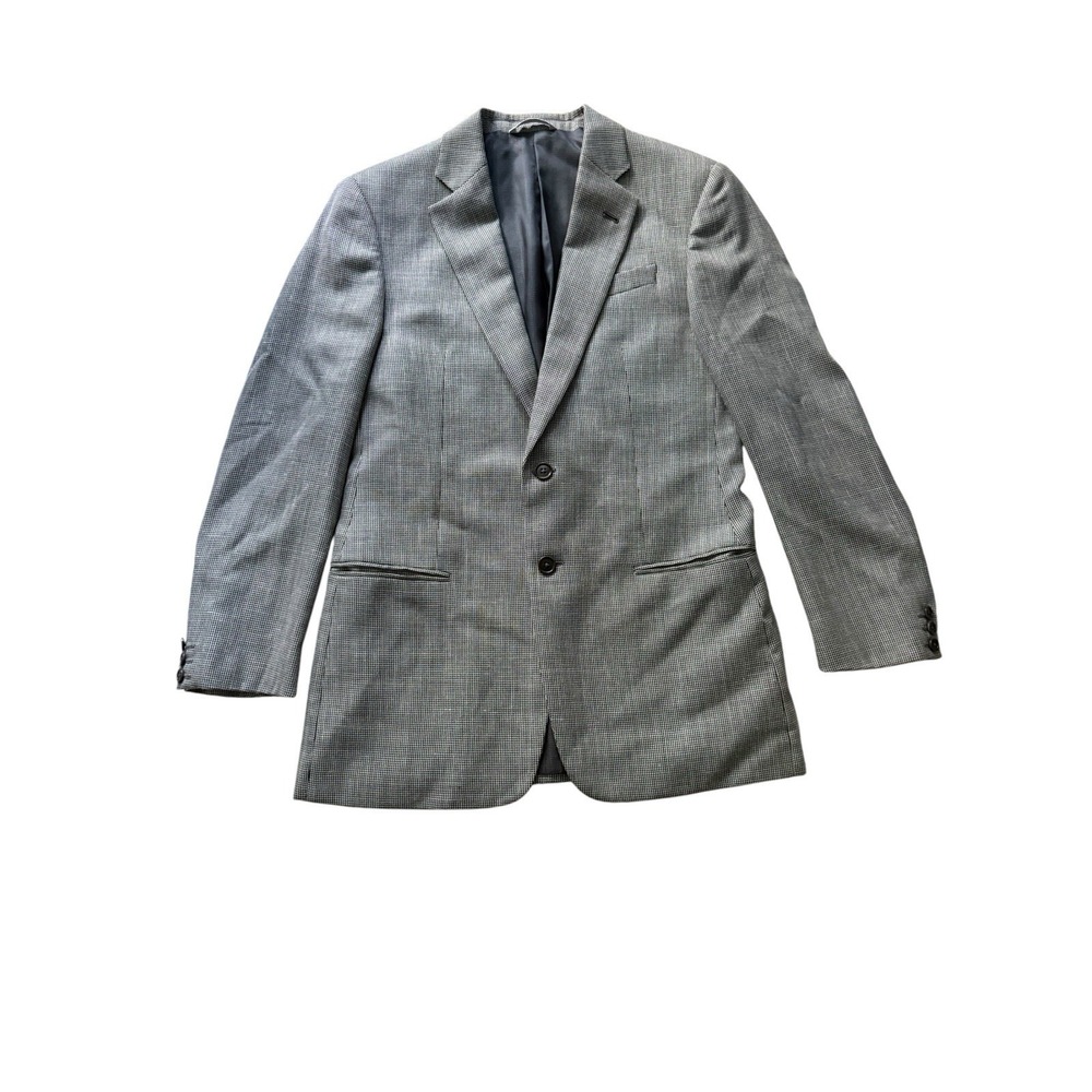 Armani Collezioni Wool Silk Linen Blazer Mens 38R Gray Sport Coat Suit Jacket